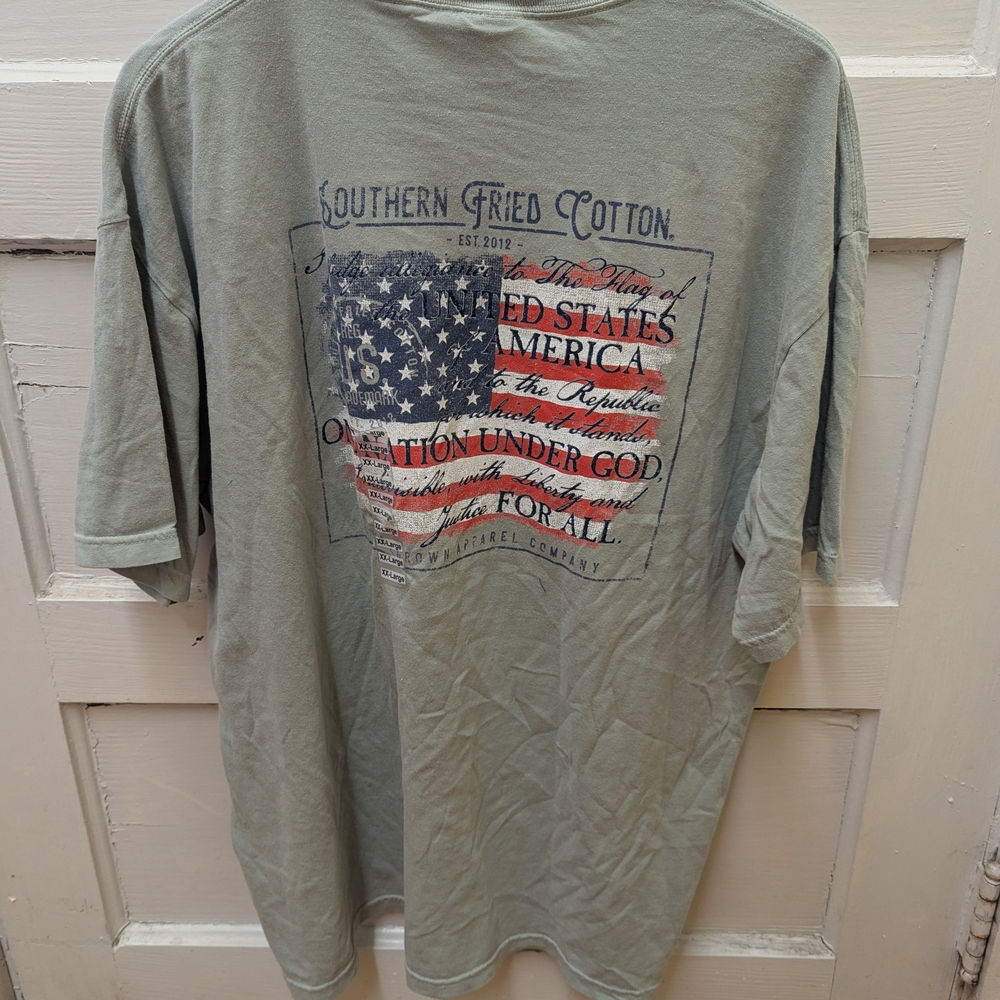 Southern Fried Cotton Men's Olive T-Shirt